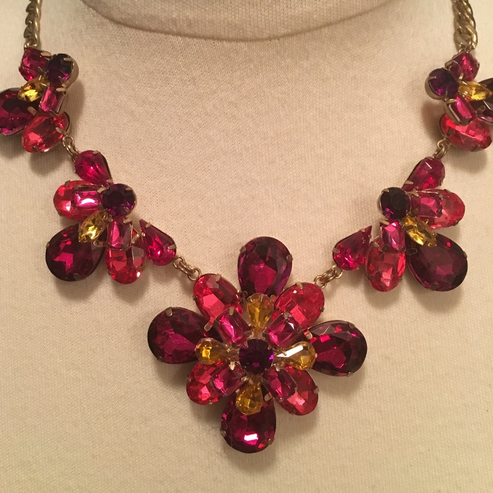 Multi colored gem necklace